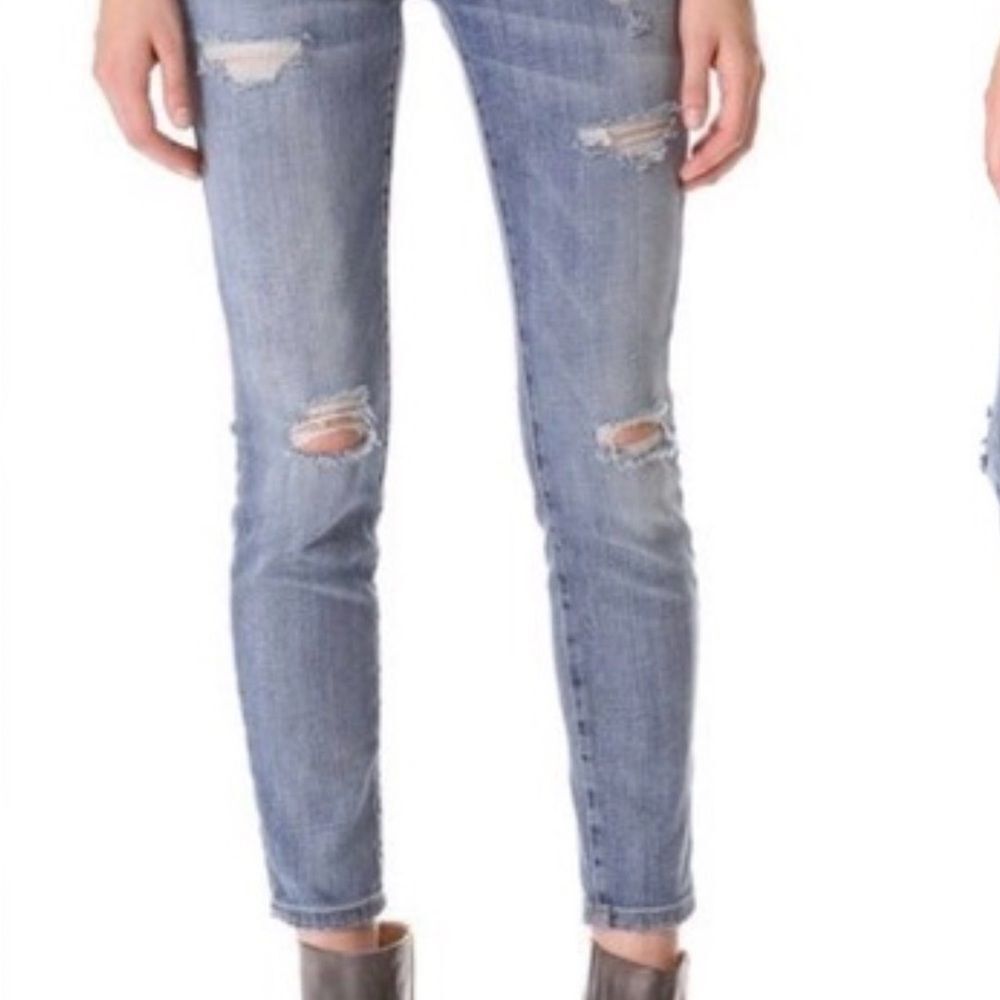 Current/Elliott Jeans The Stiletto Shipwreck Destroy Skinny Jeans 28